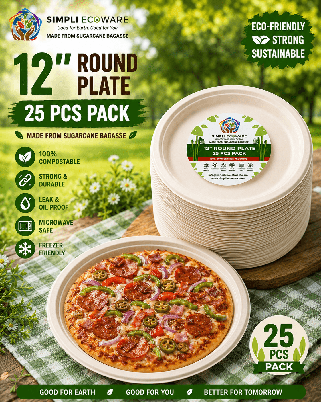 Simpli Ecoware 12" Round Plate